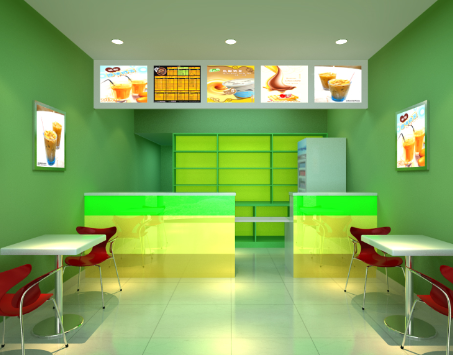 奶茶甜品店